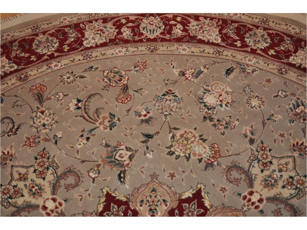round persian rug floral made out natural silk beige color rugs handmade hand knotted wool macys