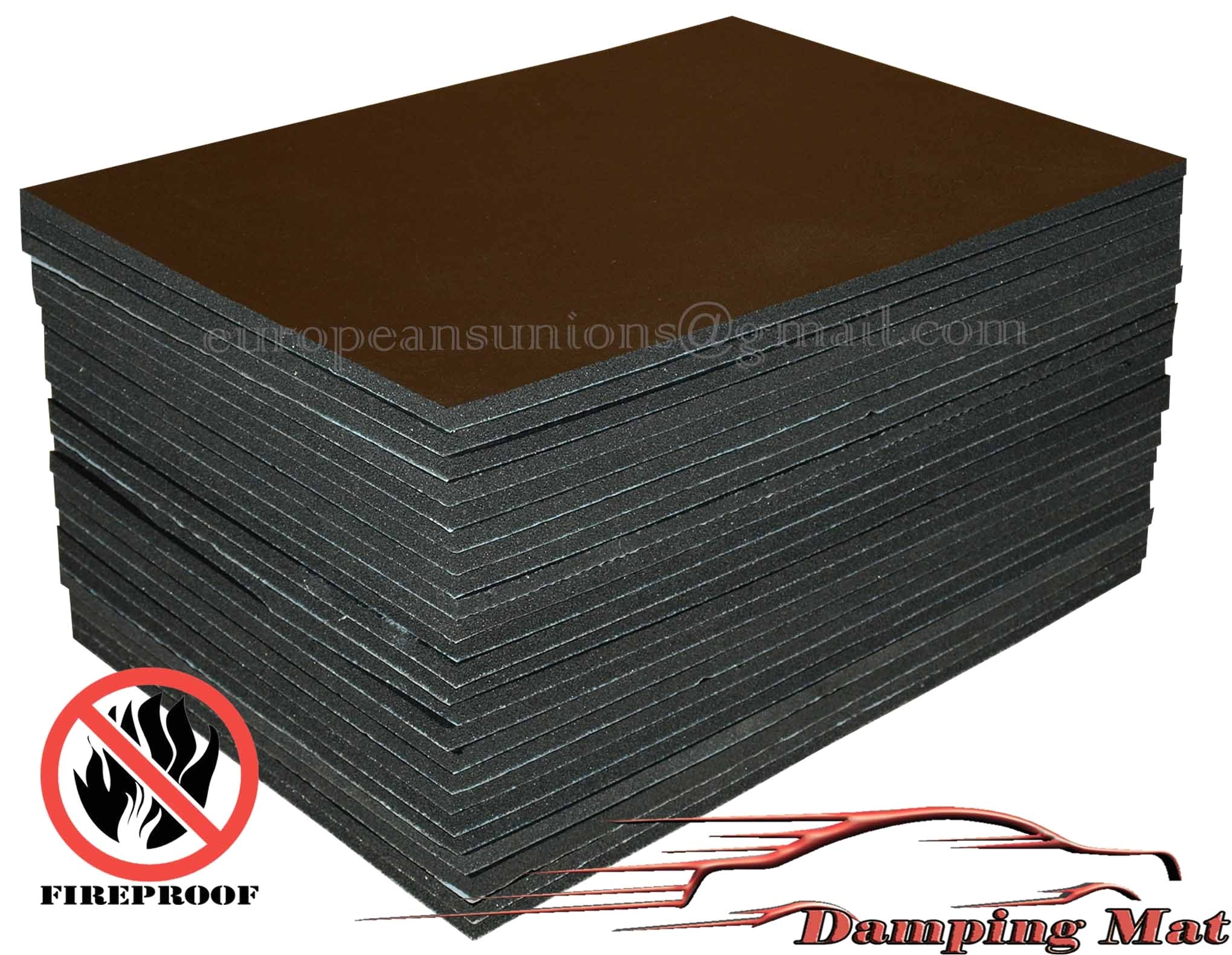24 sheets car sound proofing deadening insulation pads absorber acoustic carpet