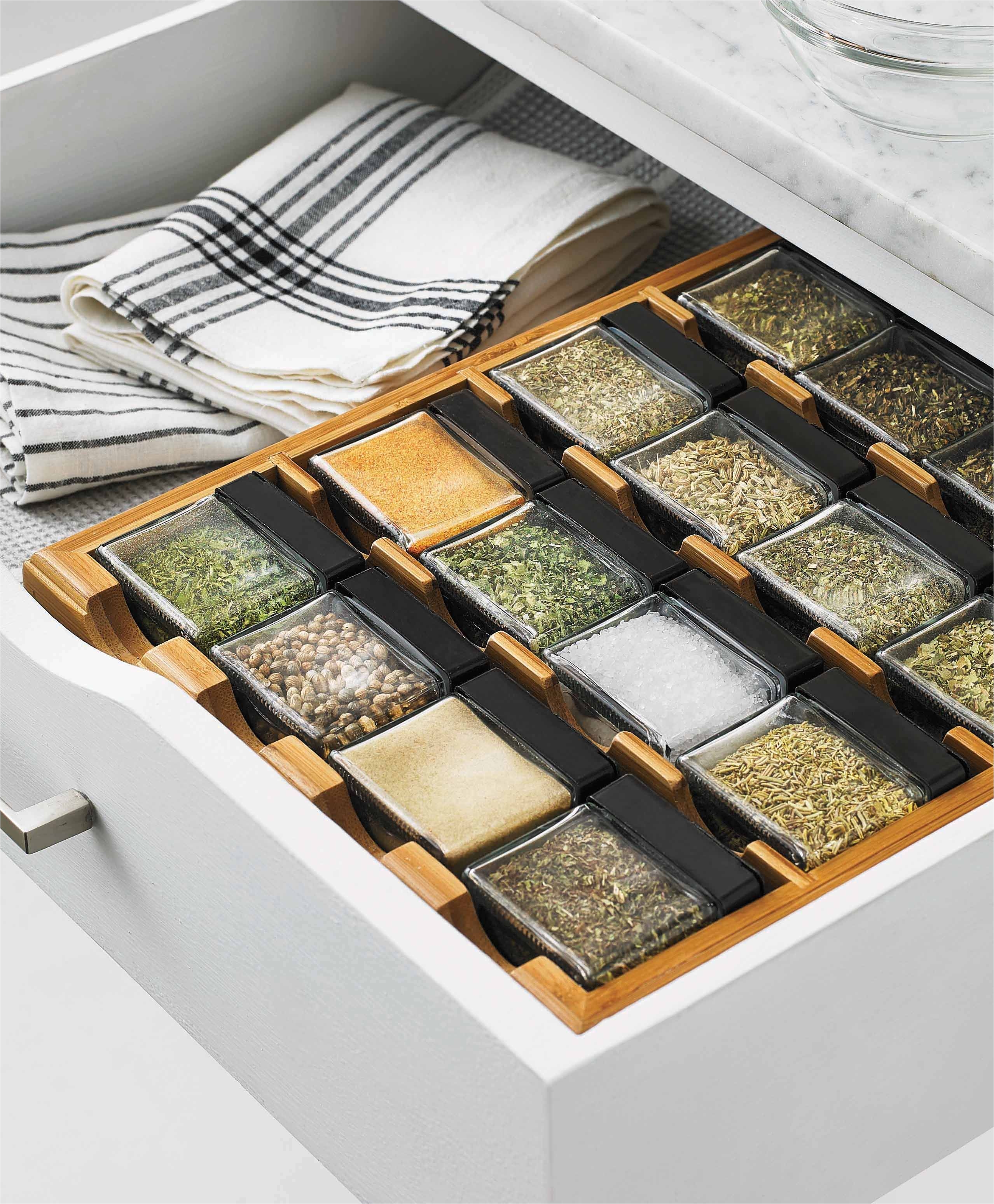 this eco friendly bamboo spice rack from martha s collection is what kitchen organization dreams are
