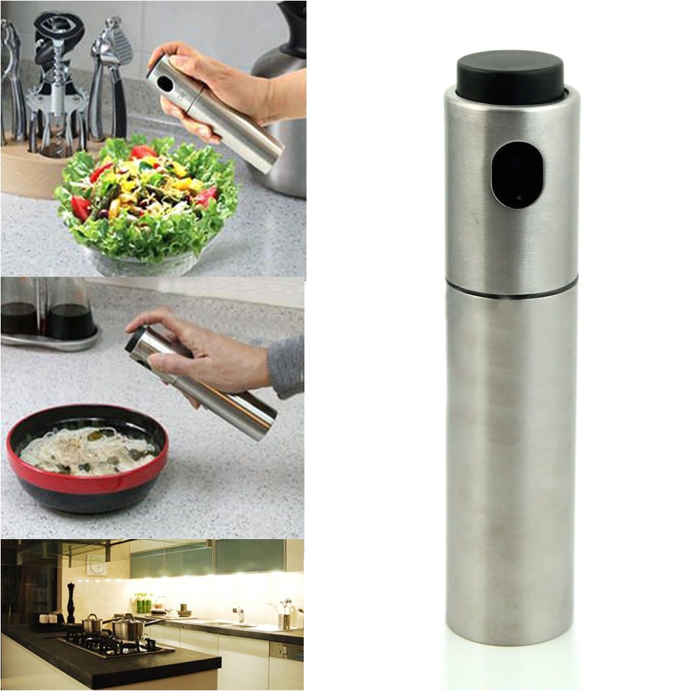 1pcs stainless steel spray pump fine mist olive pump spray bottle oil sprayer pot jar pot