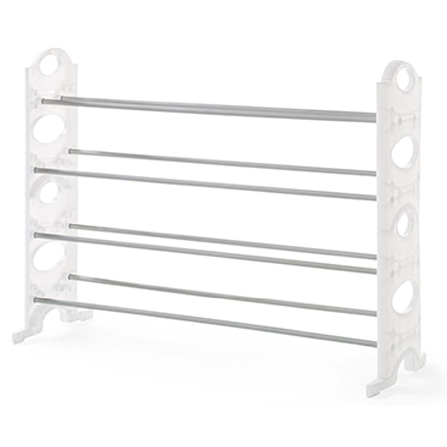 Stackable Shoe Rack Lowes Shop Neatfreak 20 Pair White and Gray Metal Shoe Rack at Lowes Com