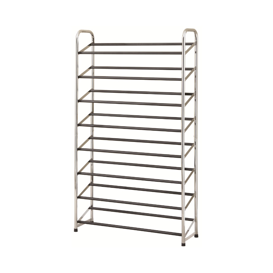 display product reviews for 30 pair chrome black coated metal shoe rack