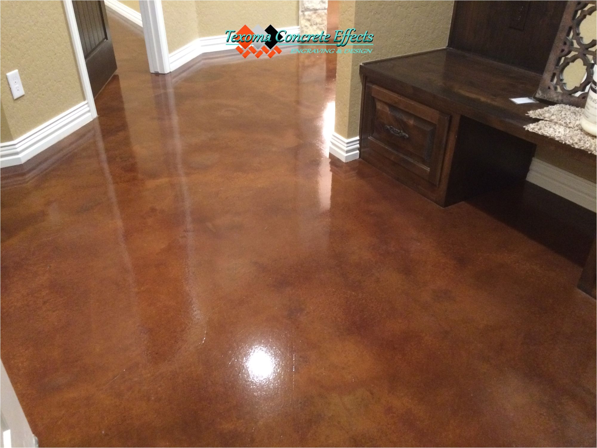 acid stained concrete floor by texoma concrete effects in wichita falls tx