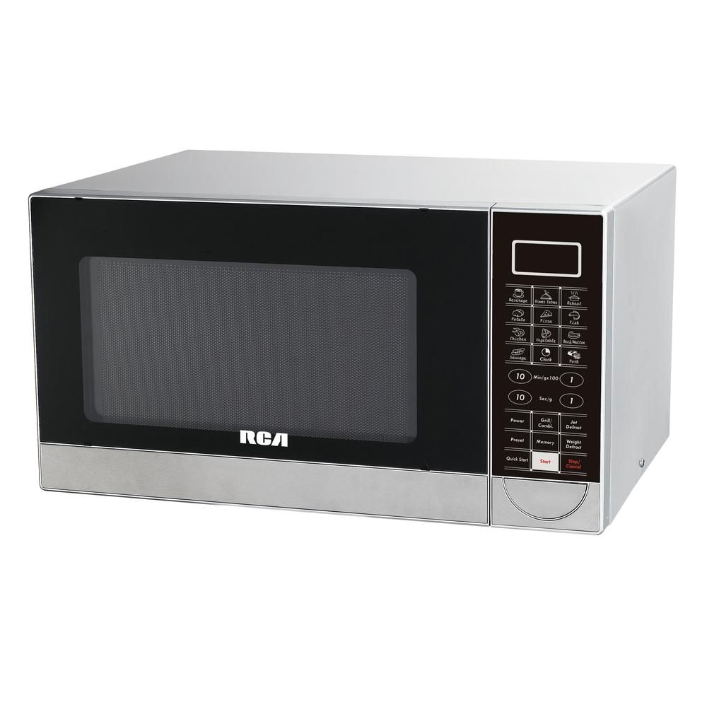 countertop microwave in stainless steel