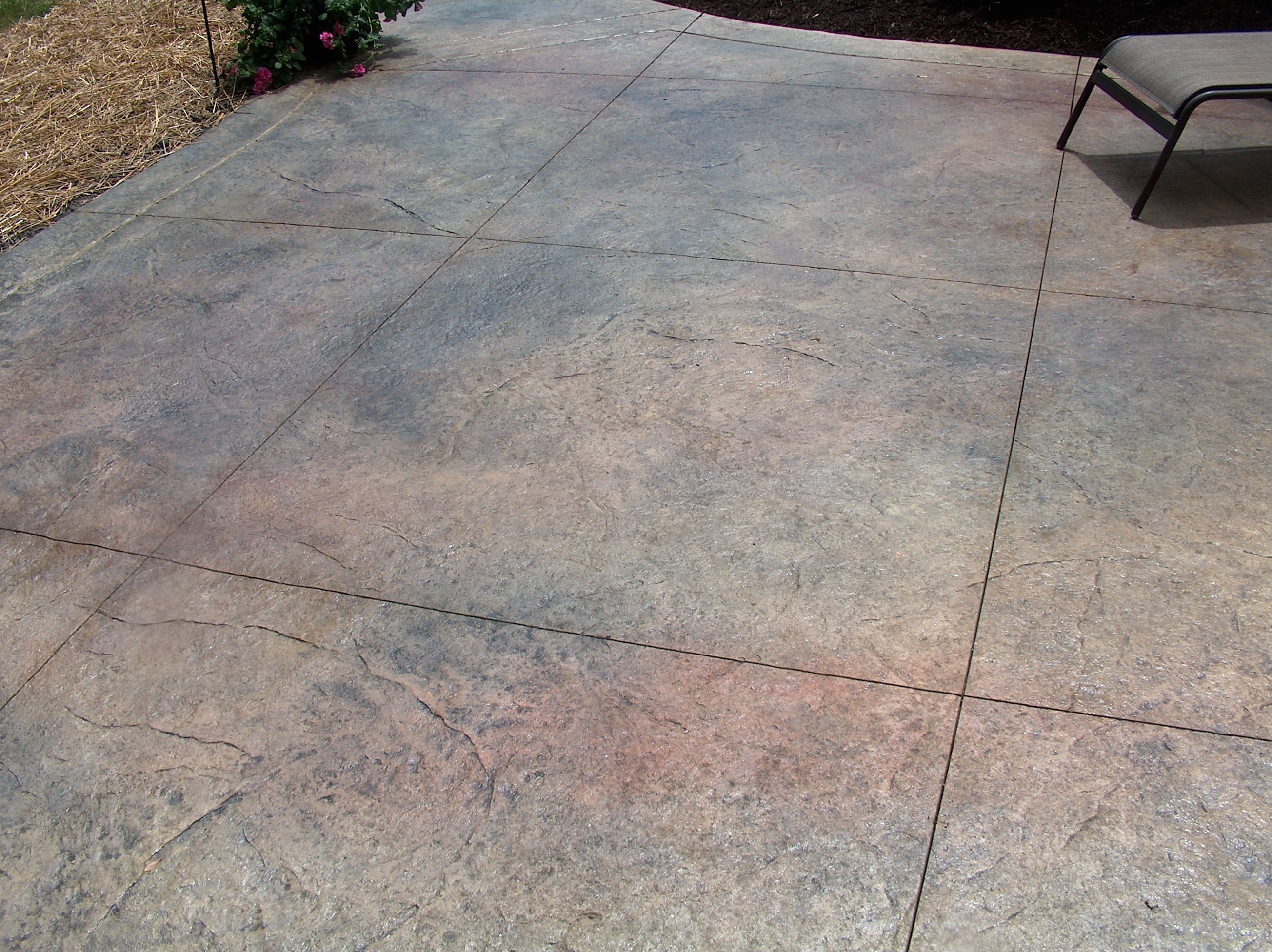 rough stone textured stamped concrete patio www fordsonconcrete com
