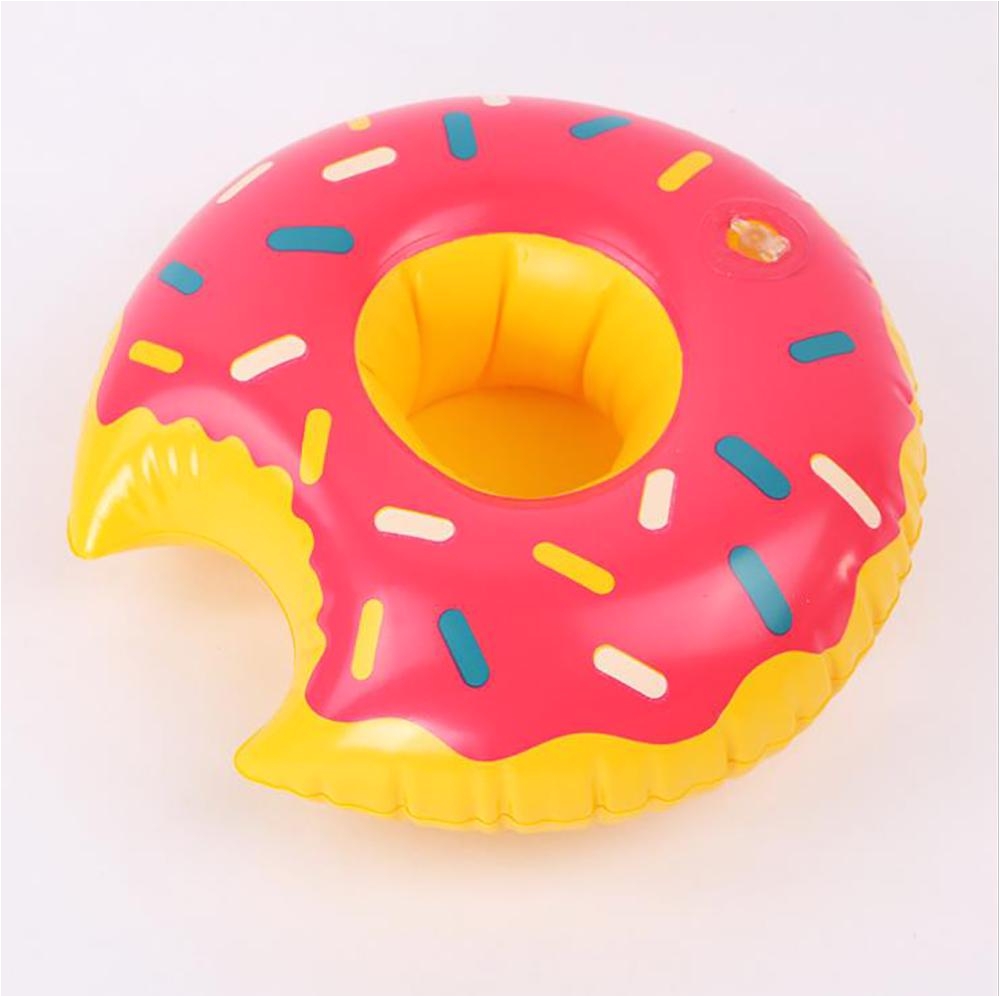 mini donuts inflatable coasters drink water fun cell phone holder swimming stand pool event party