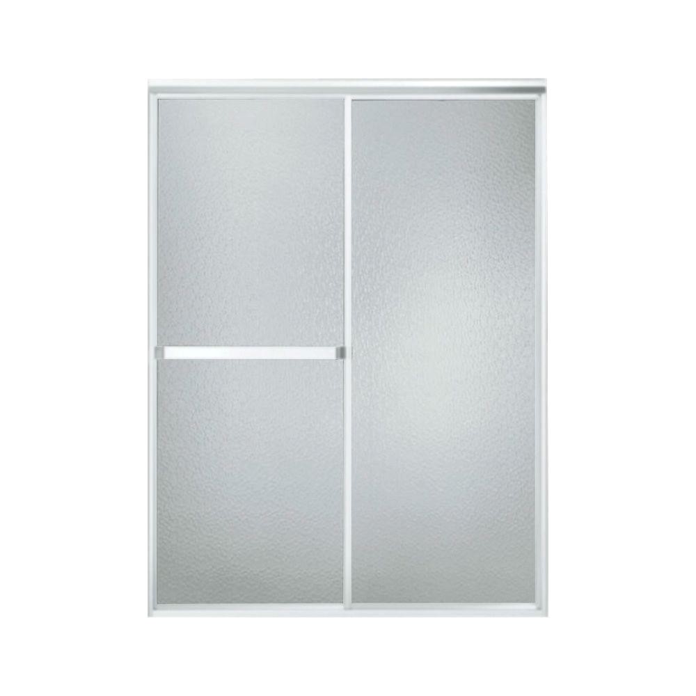 framed sliding shower door in silver with handle 660b 56s the home depot