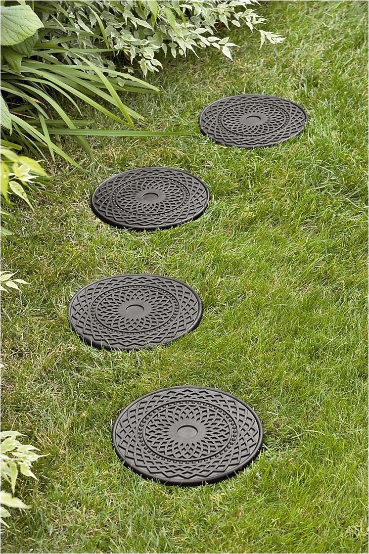 Stone Art for Gardens Decorative Rubber Stepping Stones Buy From Gardener S Supply