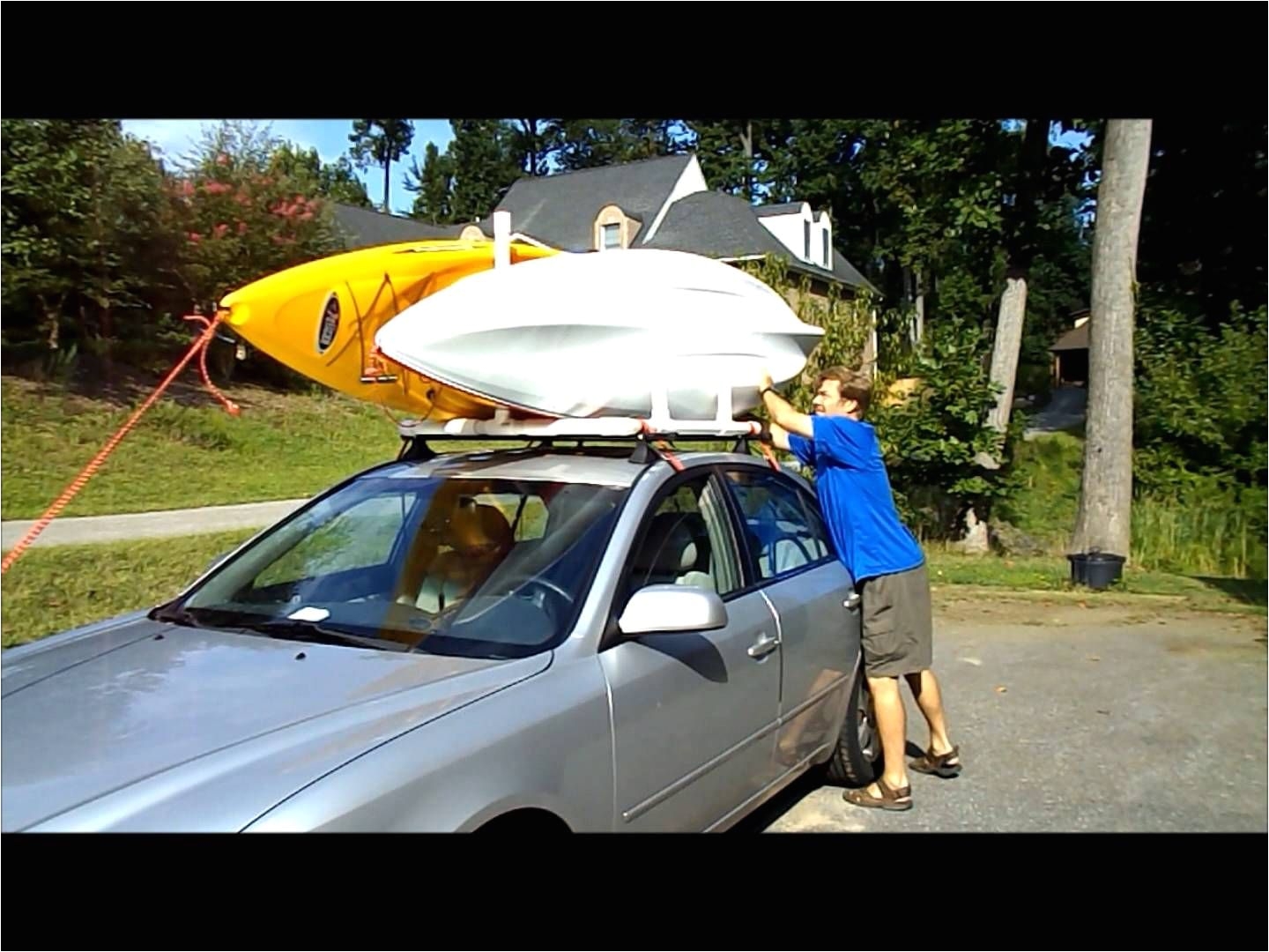 pvc dual kayak roof rack for 50