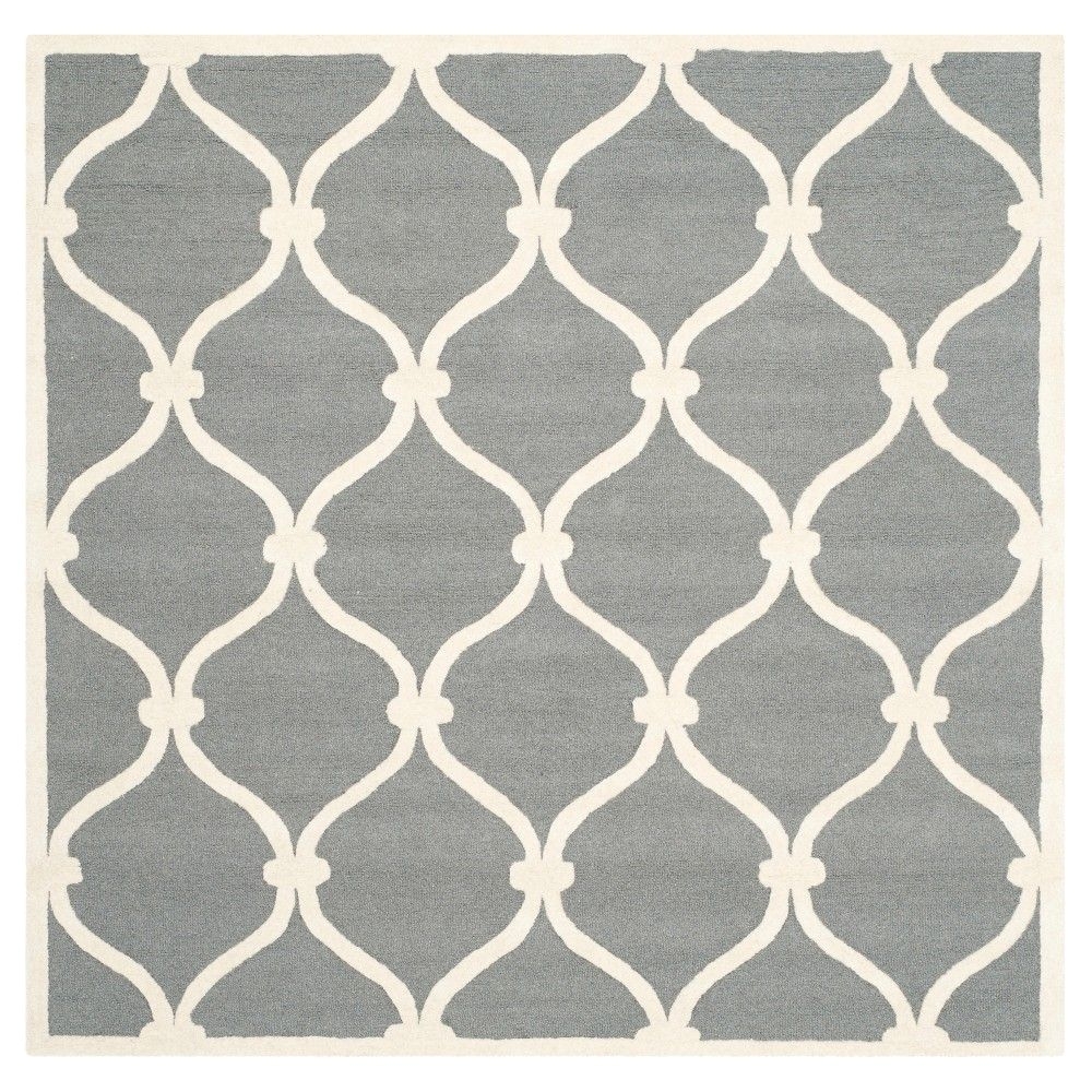 safavieh benson area rug dark grey ivory 8 x 8