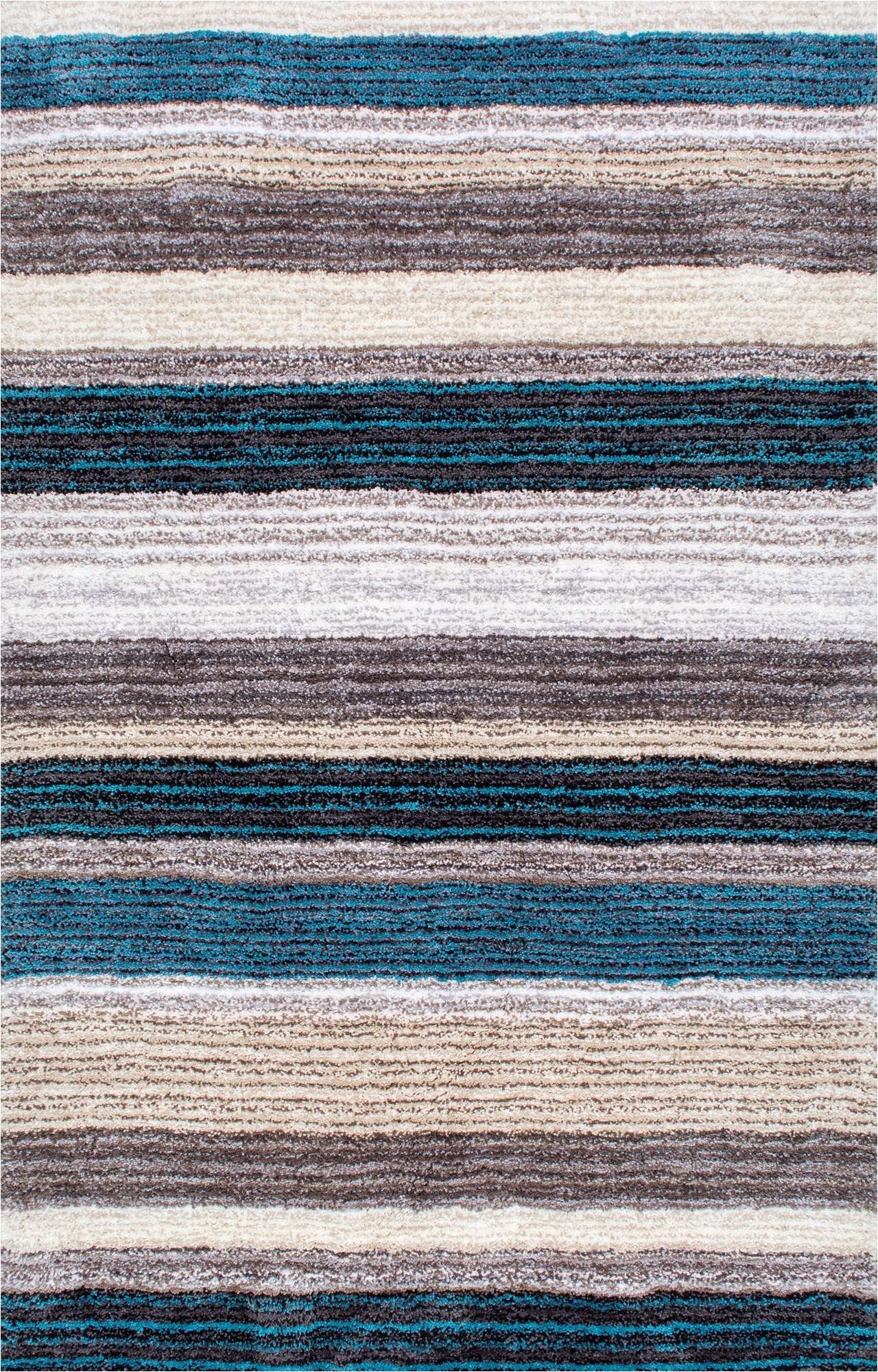 the rugs usa keno striped shaggy rug offers cushiony comfort and casual quality all wrapped into one the plush soft rug features stripes of complementing