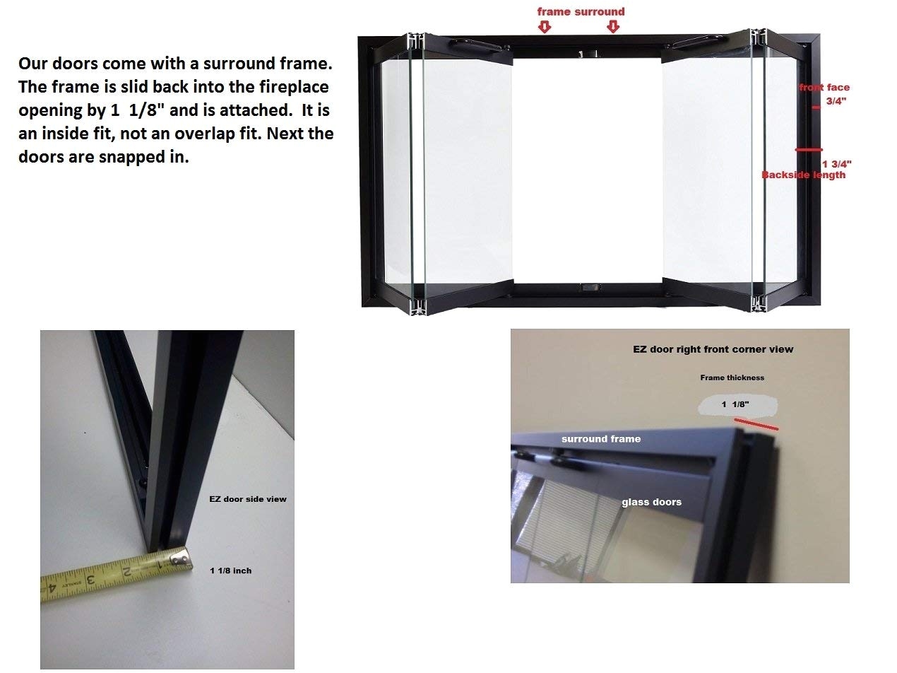 amazon com temco bi fold glass fireplace door easy to install fits 36 x 22 inch opening fits temco tlc36 2 tlc36 3 tlc36 2i tlc36 3i tfc36 2