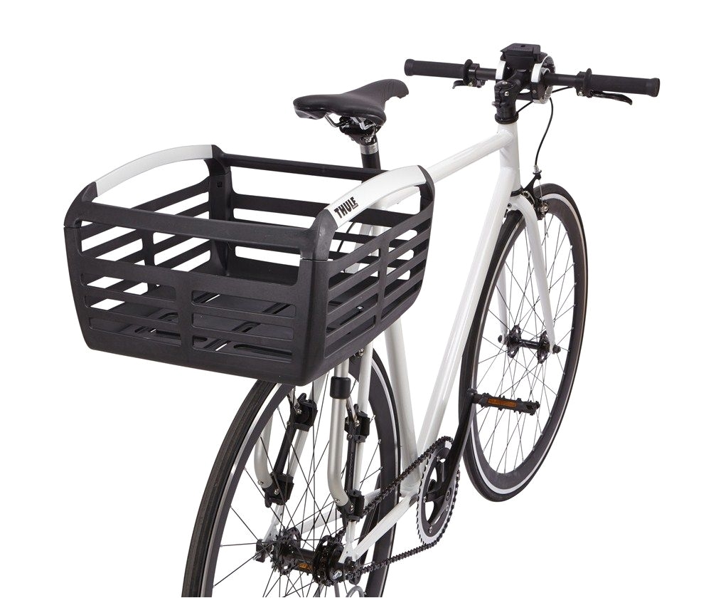 this stylish convenient bike basket is made of durable polypropylene and aluminum sleek and lightweight it s made to carry up to 2 grocery bags safely on