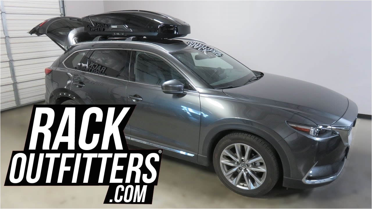 mazda cx 9 with thule motion xt l 16 cubic foot roof top cargo box rack outfitters