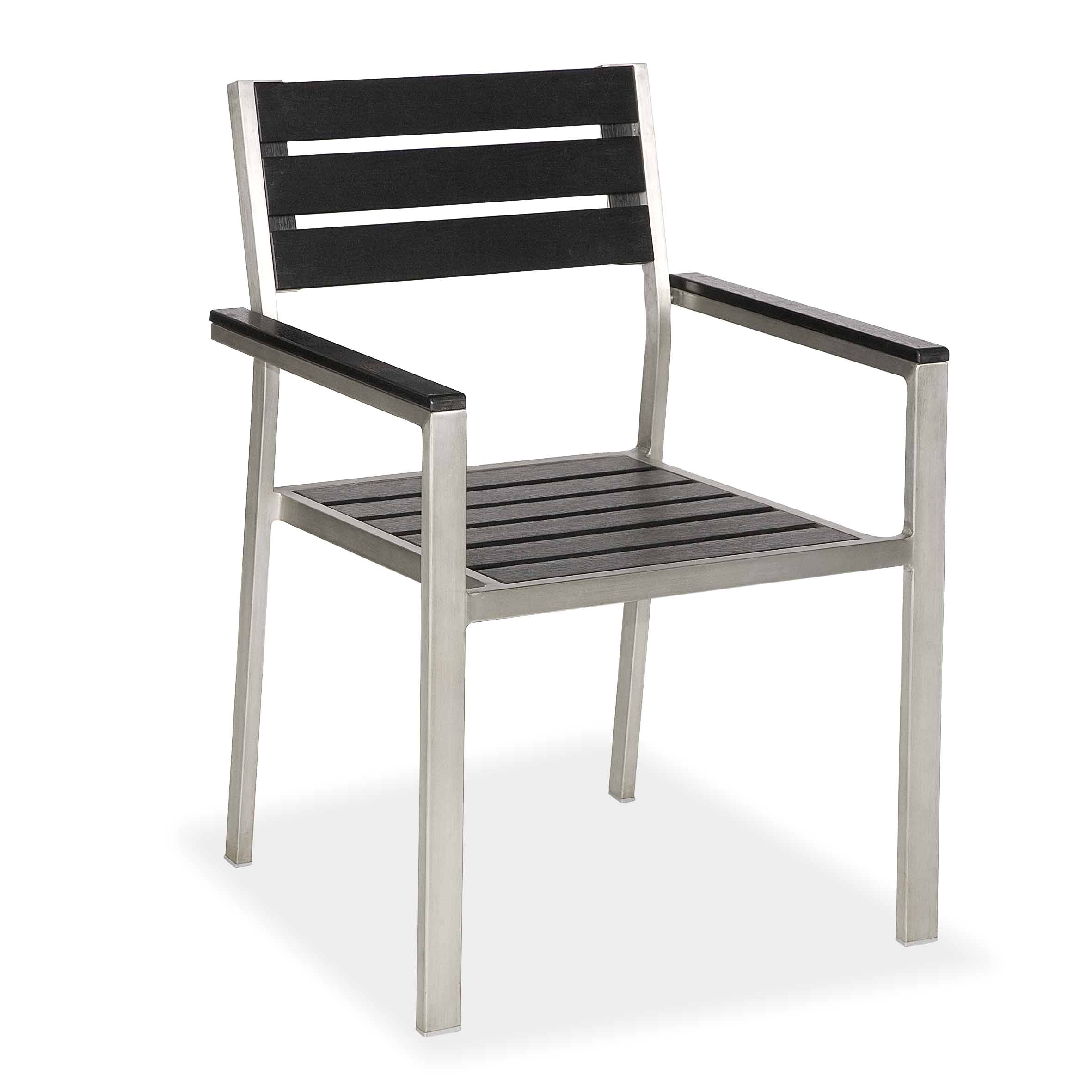 Timber Ridge Chairs Canada Ch C051 Stainless Steel Frame Plastic Wood top Outdoor Chair