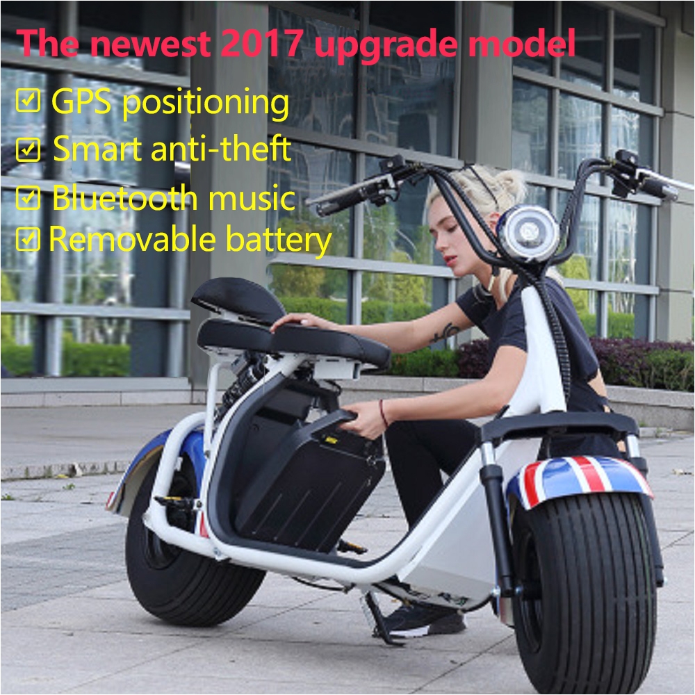 Tire Rack wholesale Motorcycle Electric Motorcycles Scrooser Citycoco Scooter 60v 1000w Harley