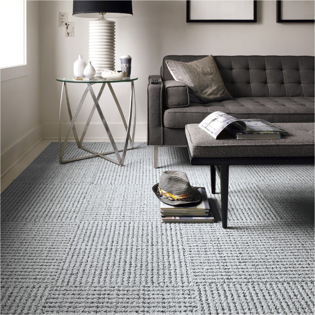 flor carpet tiles love this chunky gray pattern for boys room