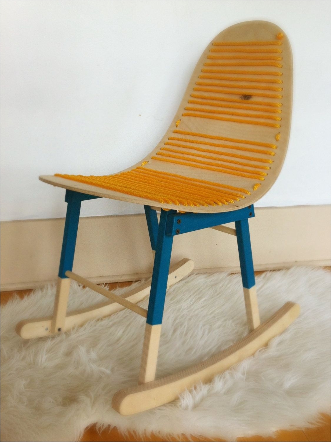 the charlie childrens molded ply rocking chair by handmaderiot