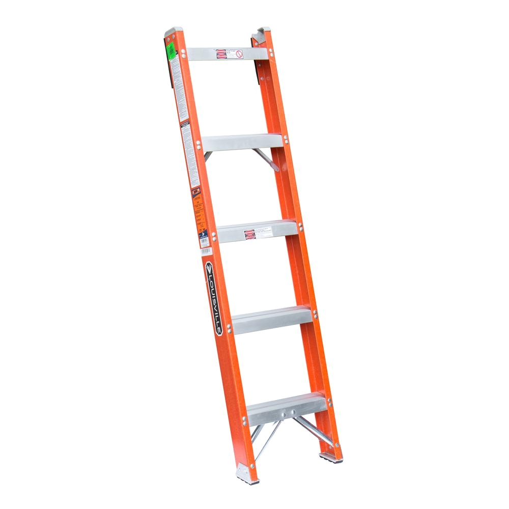 louisville ladder 5 ft fiberglass shelf ladder with 300 lb load capacity type ia