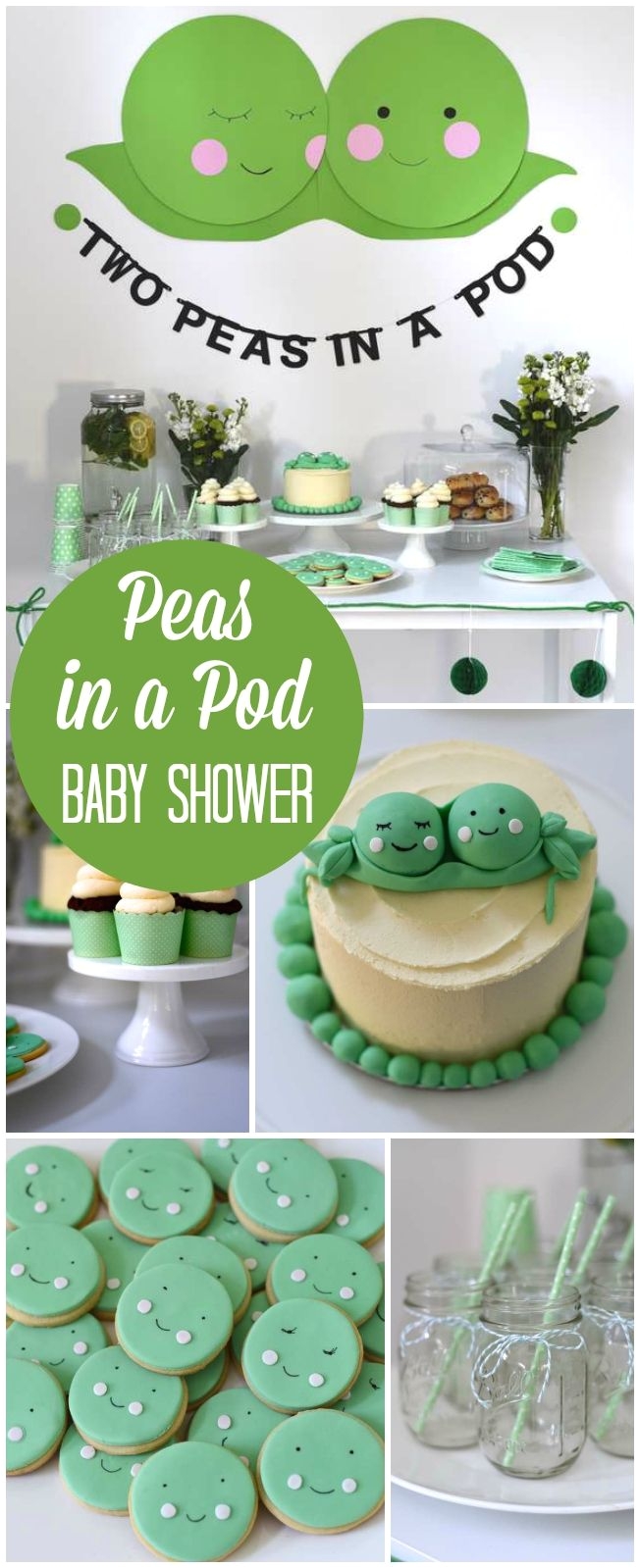 how adorable is this two peas in a pod baby shower for twins see more