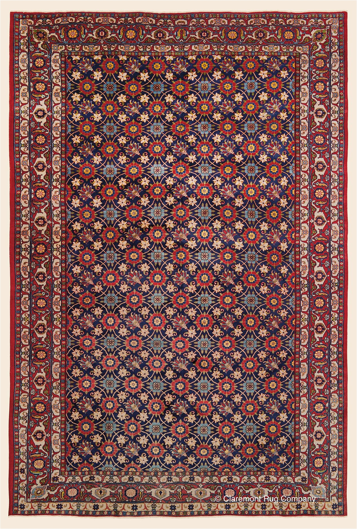 antique circa 1925 northern persian high decorative veramin rug 7 1 x 10