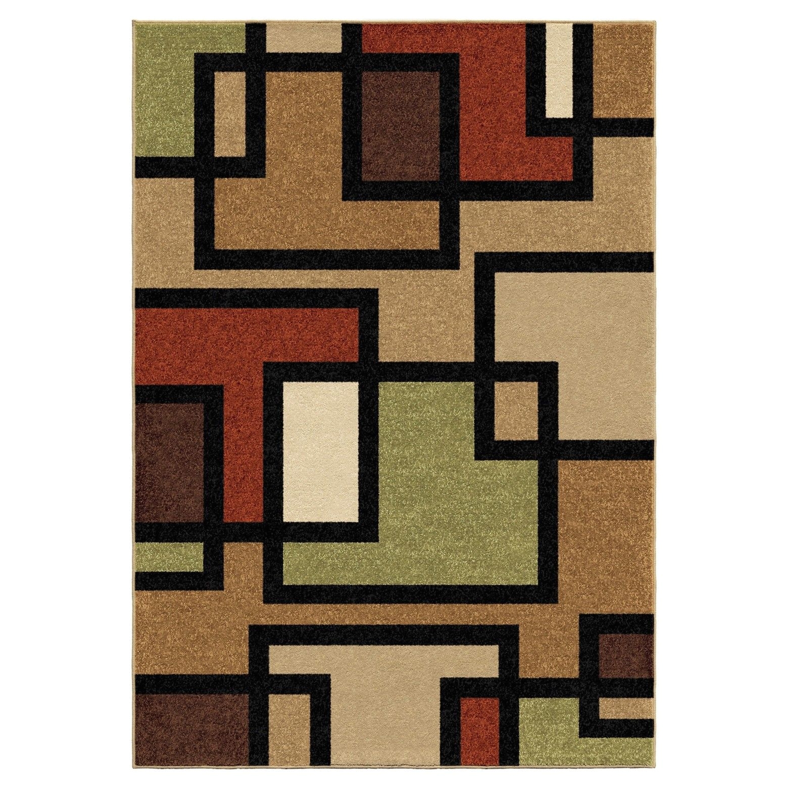 red green and beige color tones combine in traditional fashion to create the orian rugs blocks blended blocks indoor outdoor area rug