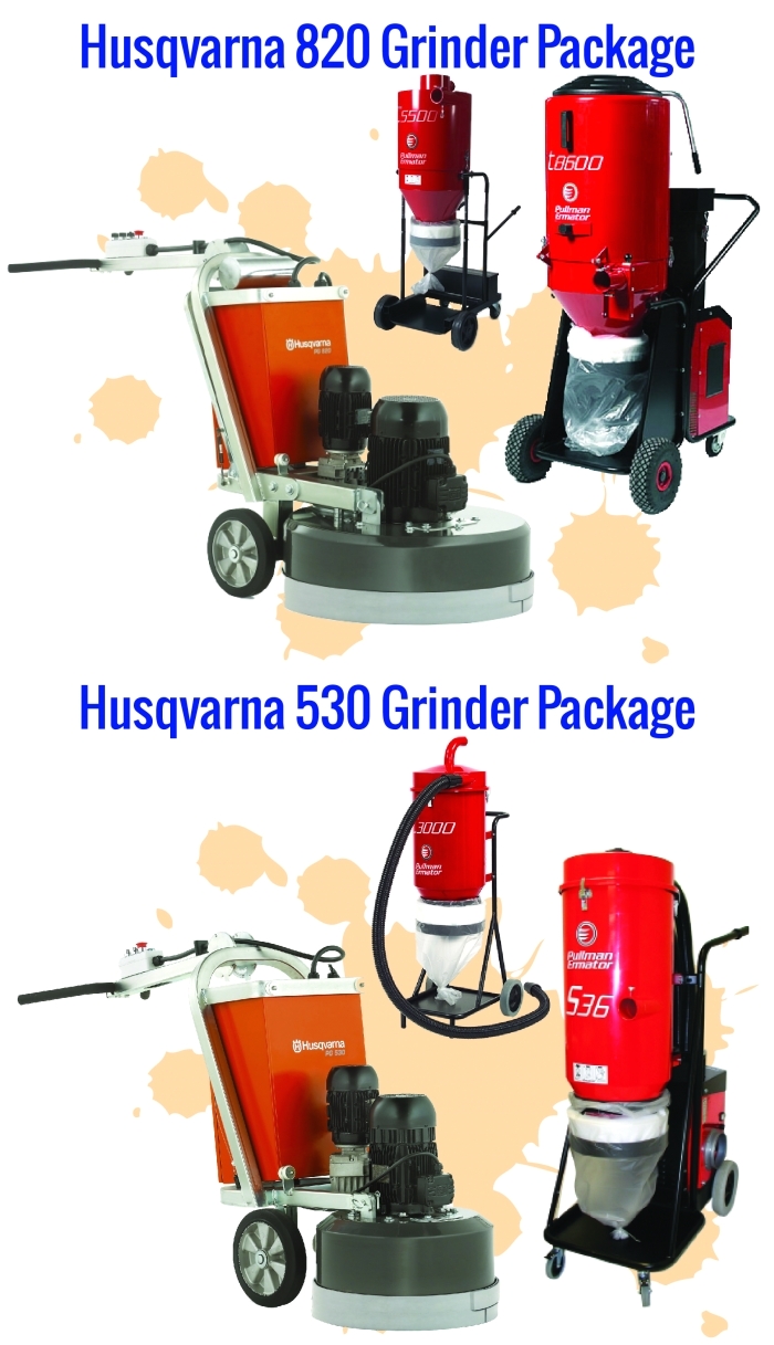 Used Husqvarna Floor Grinder Runyon Surface Prep Grinder Packages