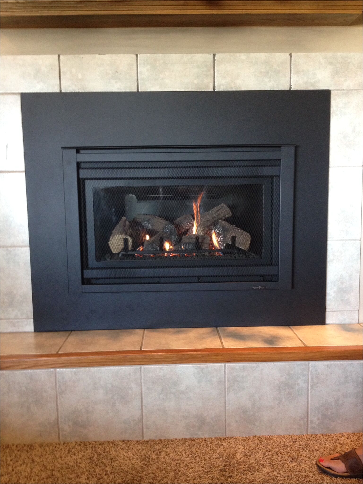 Valor Fireplace Inserts Heat N Glo Supreme I 30 Gas Insert with Custom Surround Panel