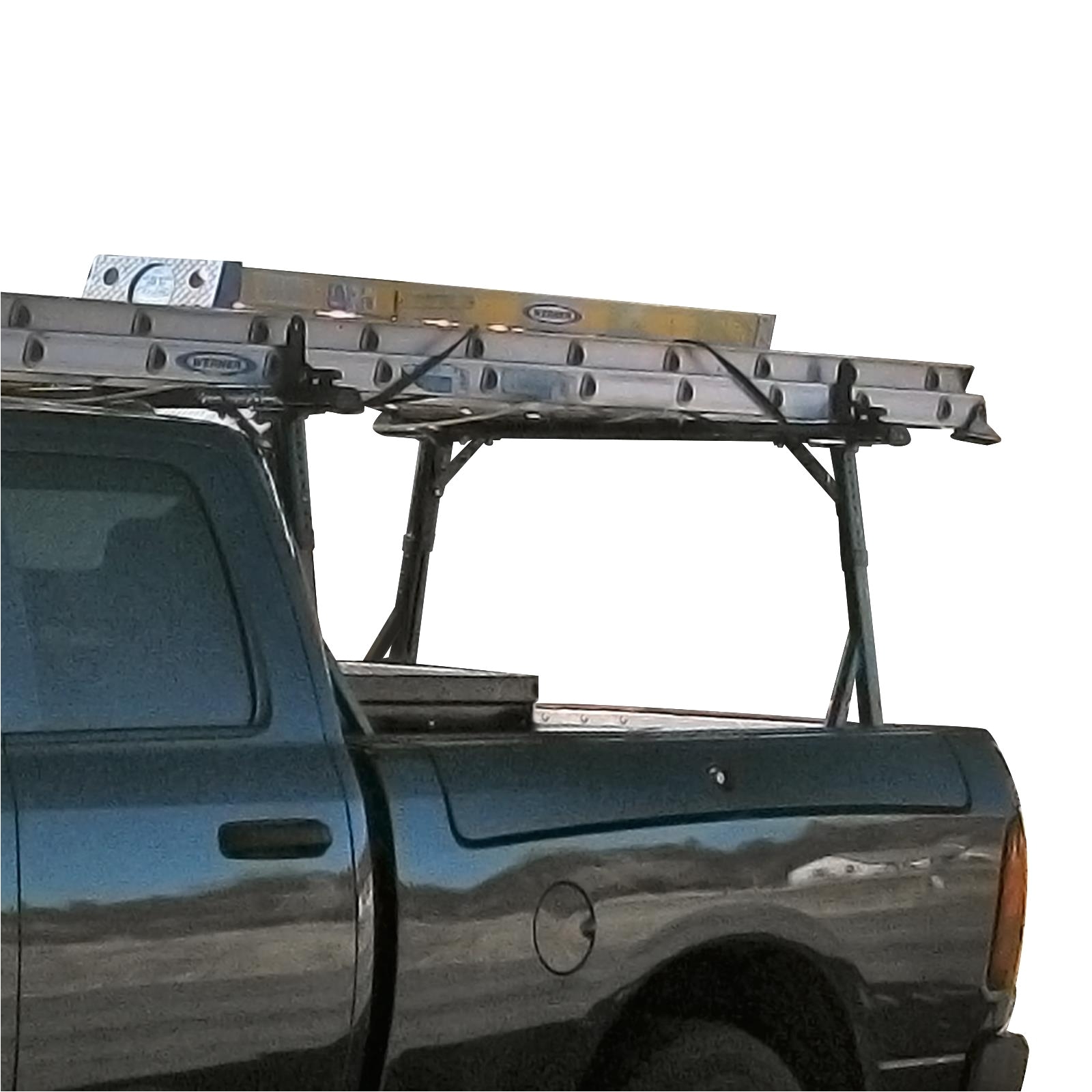 vantech p3000 aluminum ladder rack system fits ram rambox pickup truck black