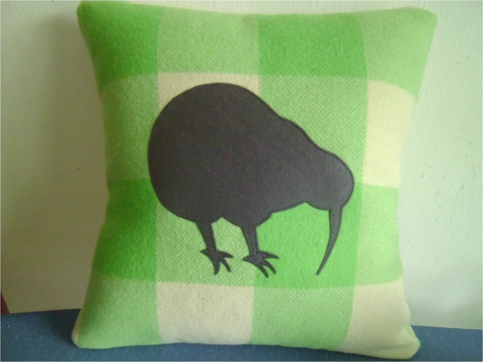 nz iconic retro upcycled blanket cushion cover grey kiwi