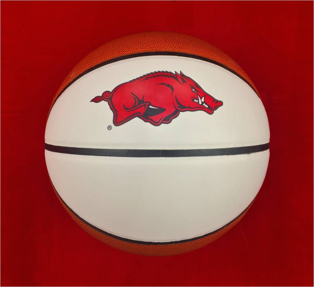 baden arkansas razorback autograph basketball