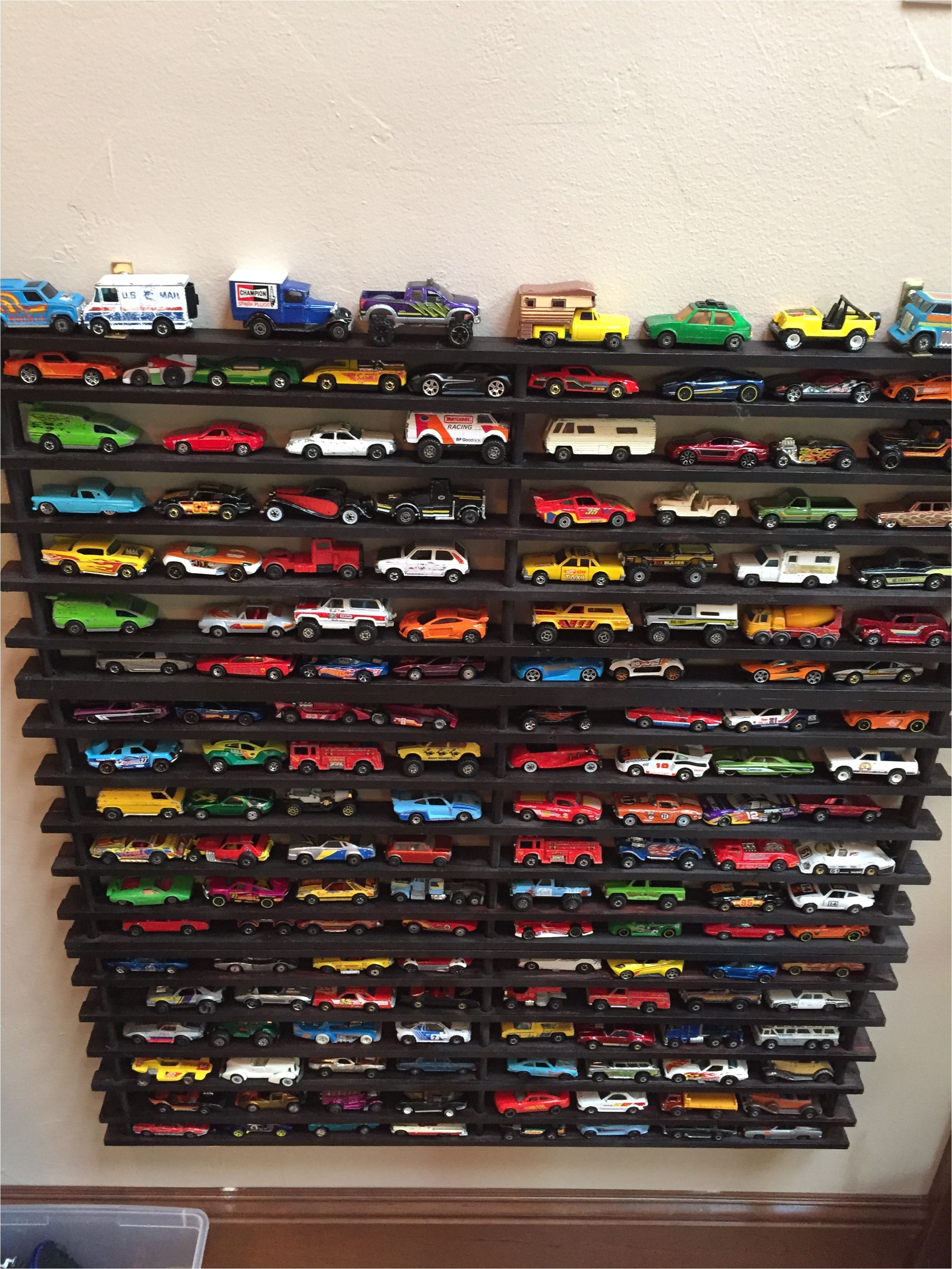 matchbox car storage a creating a super cool shelf to corral all those hot wheel cars made from wooden