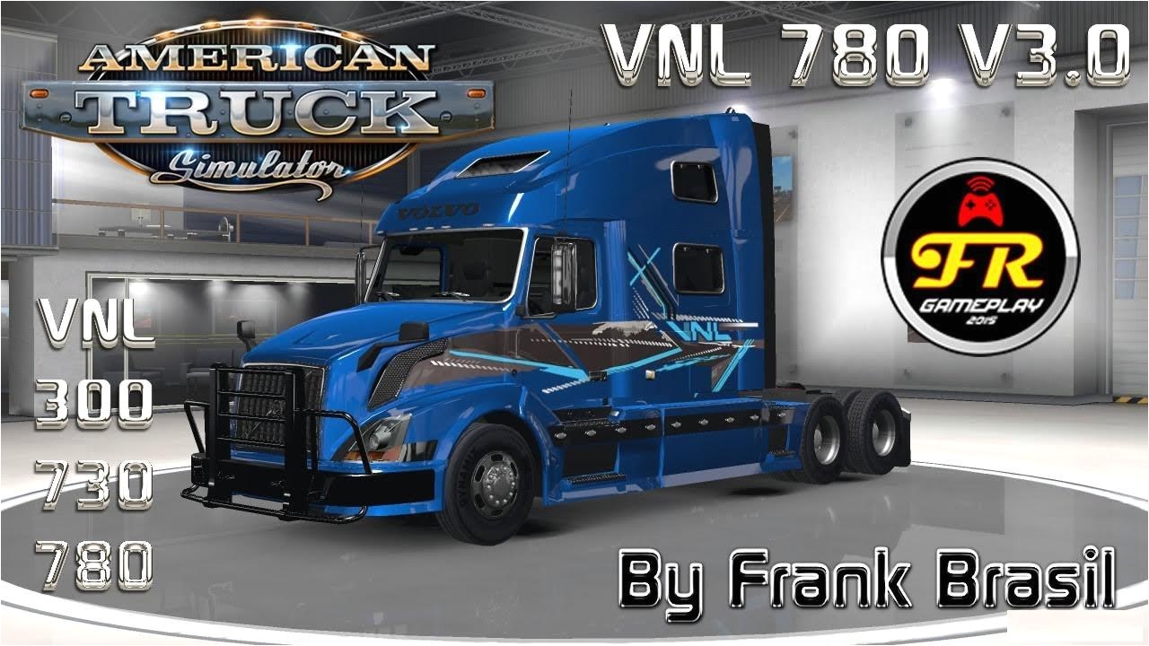 volvo vnl 780 truck shop v3 0 ats 1 6 x by frank brasil mod