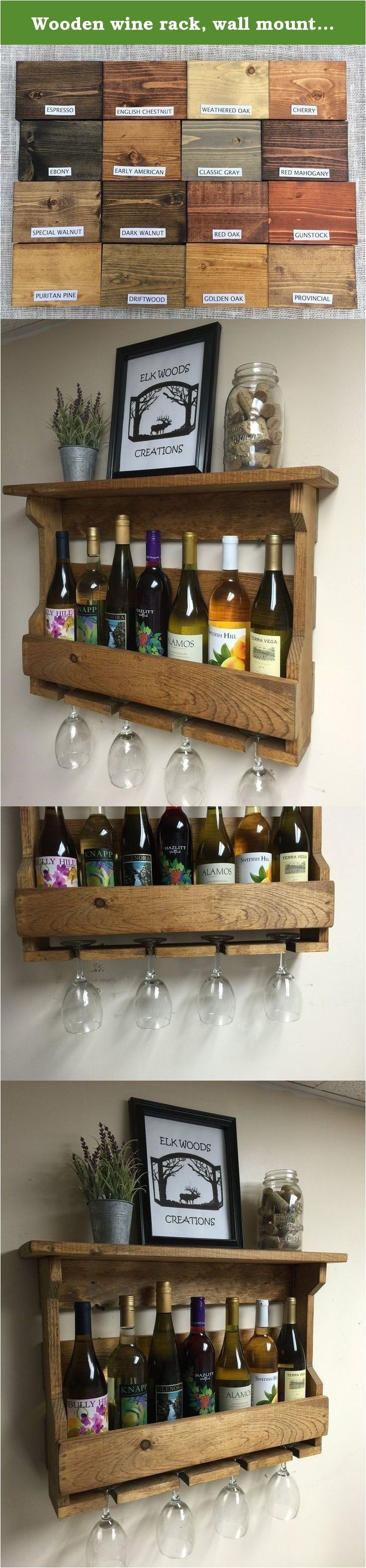 wooden wine rack wall mounted with wine glass rack and display shelf this wine