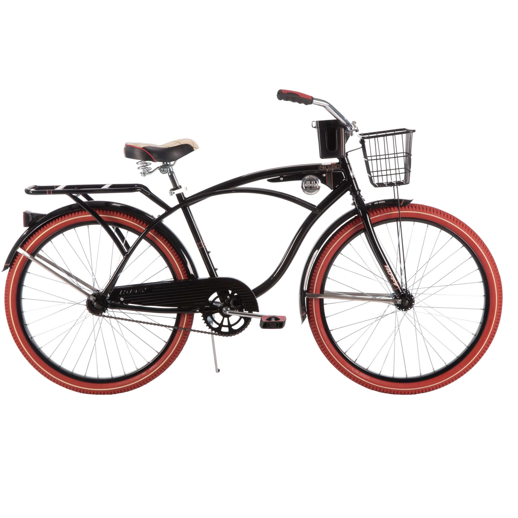 buy 26 huffy men s nel lusso cruiser bike black at walmart com