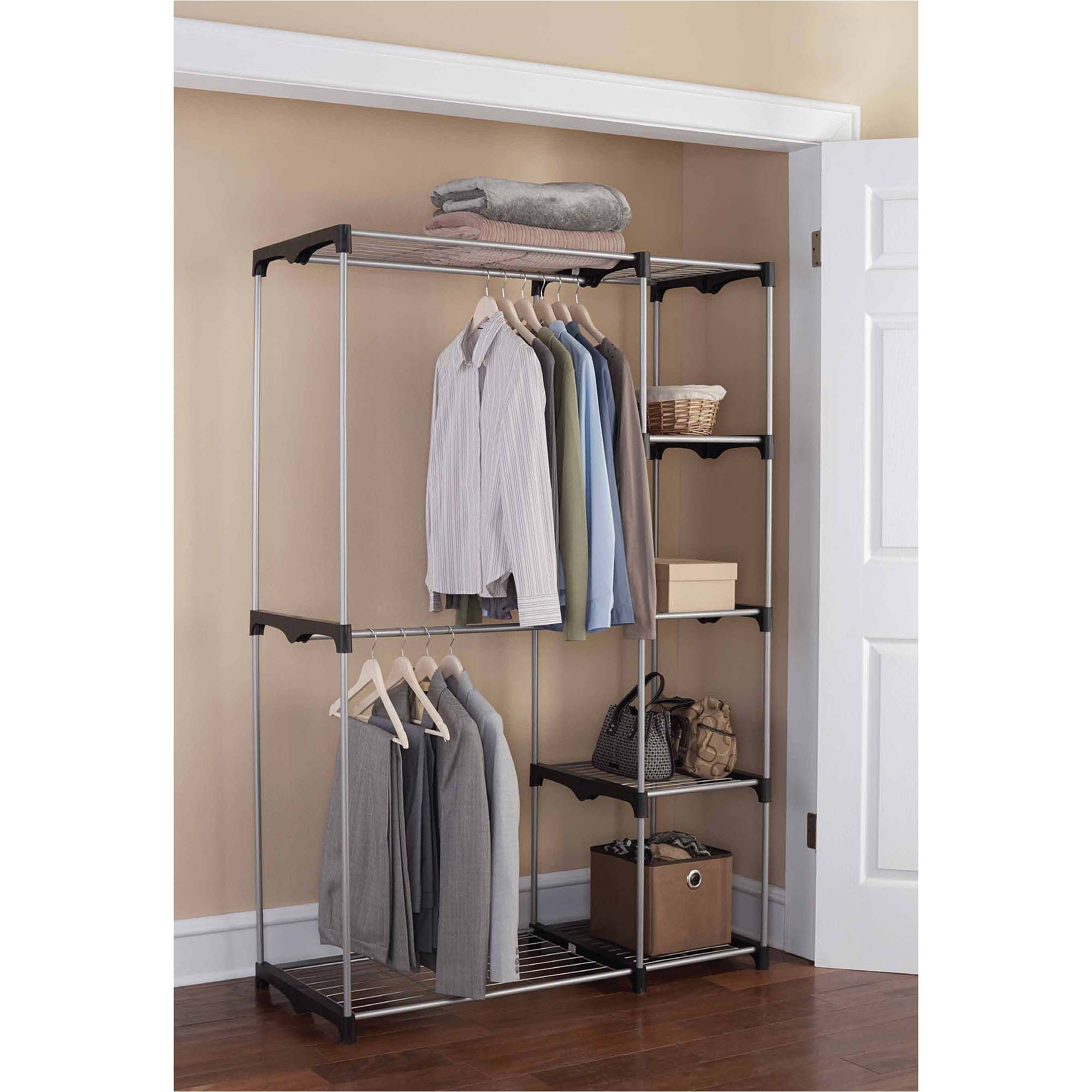 Walmart Clothes Hanger Rack Wire Closet Shelving