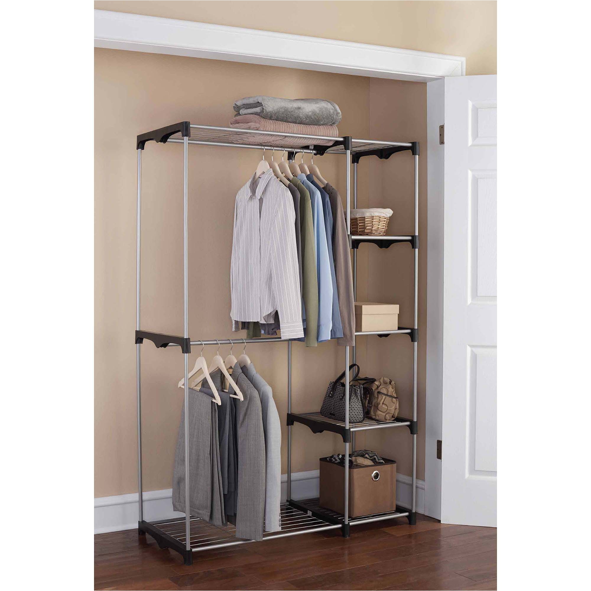 mainstays wire shelf closet organizer 2 tier easy to assemble