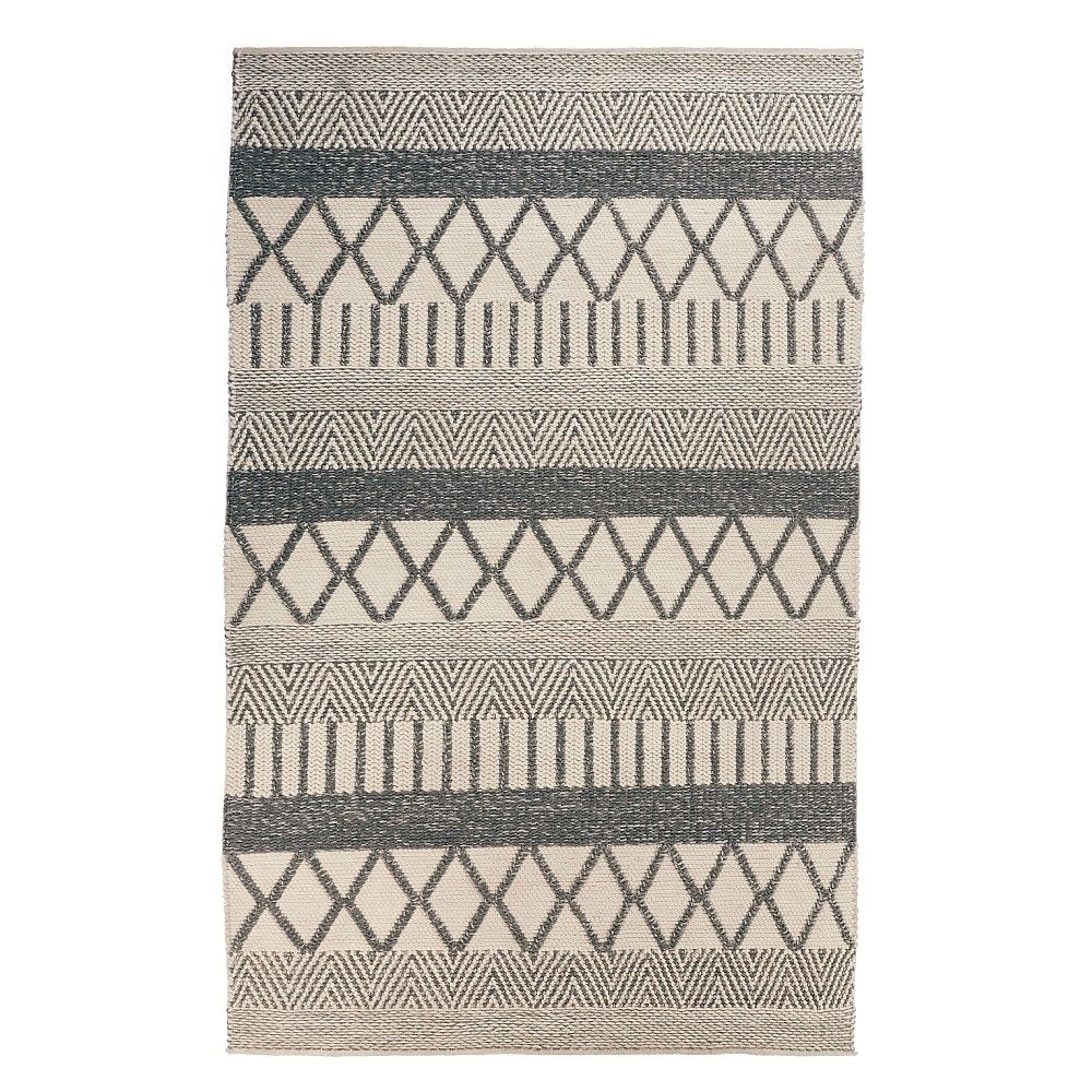 our nandak rug has been hand woven from the finest wool blend by artisans in haryana