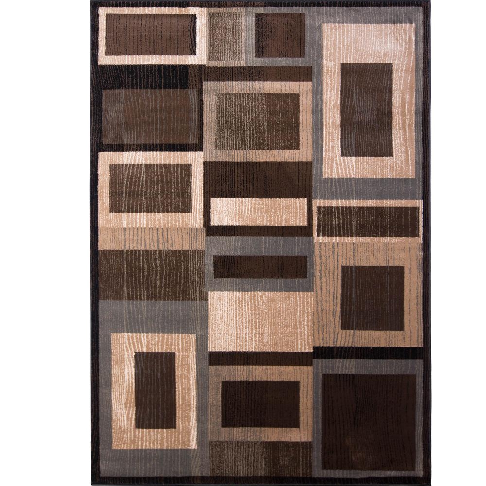 bazaar gal 1196 black brown 8 ft x 10 ft indoor area rug