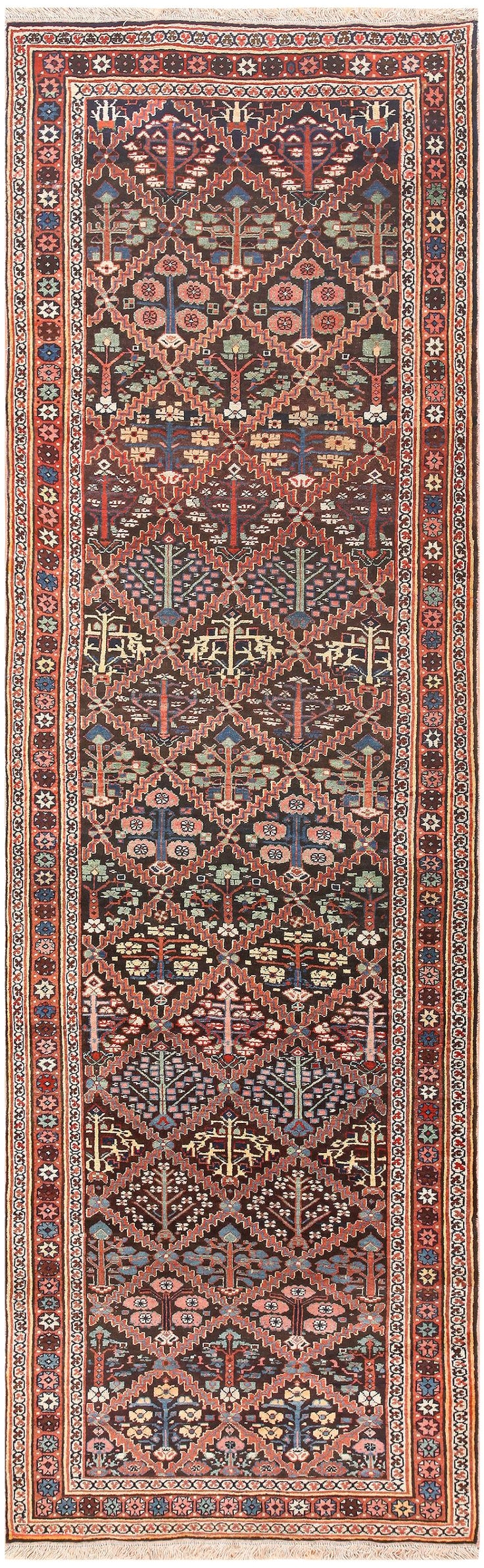 vintage persian shrub design bidjar carpet 50267