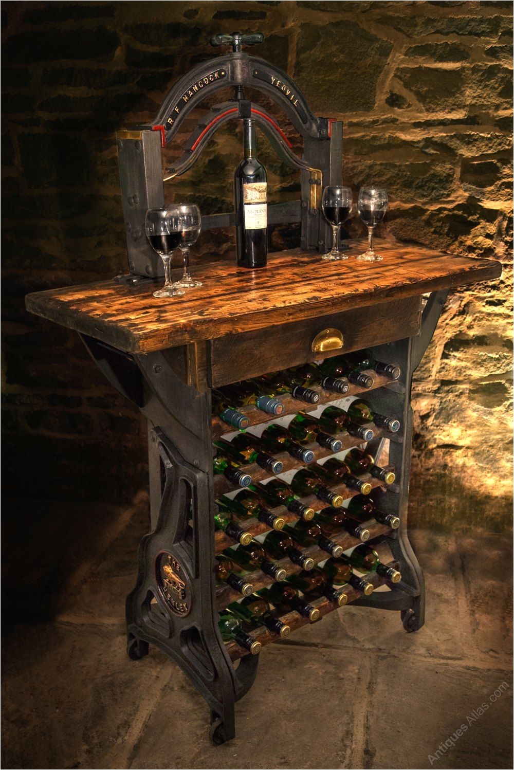 the henley victorian mangle wine rack table antiques atlas