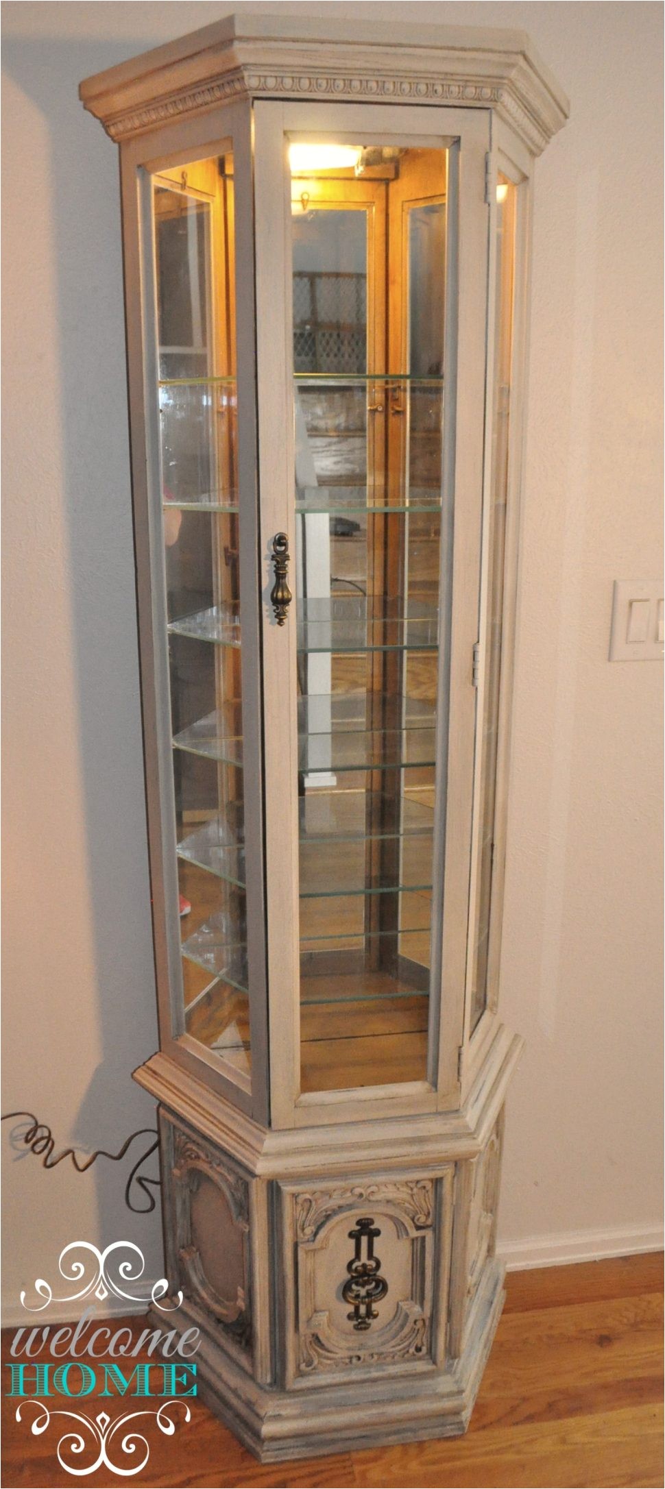 interior off white corner curio cabinet antique with glass doors white curio cabinet