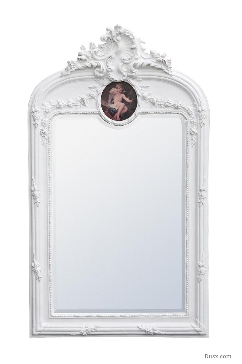 demetria french rococo white bevelled mirror with painting for sale at www dusx