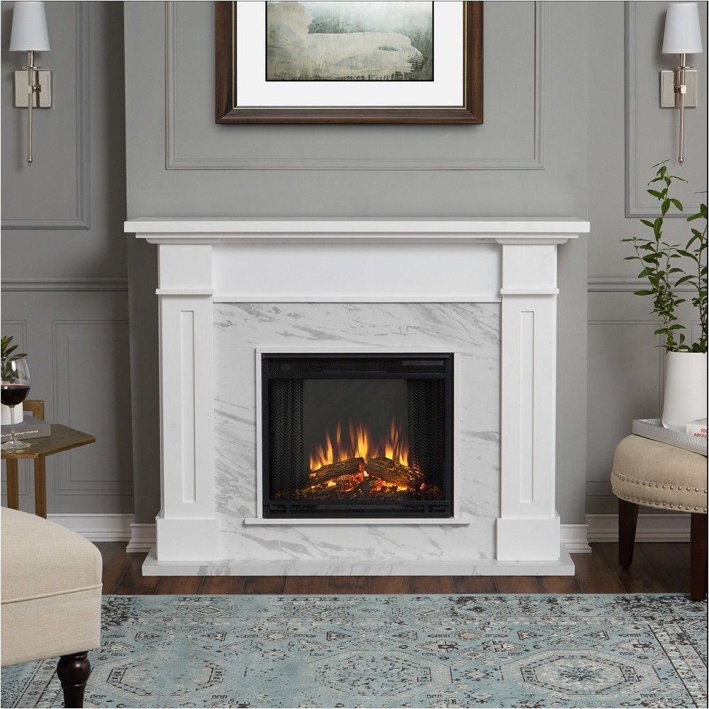 real flame kipling indoor electric fireplace white marble burnished oak