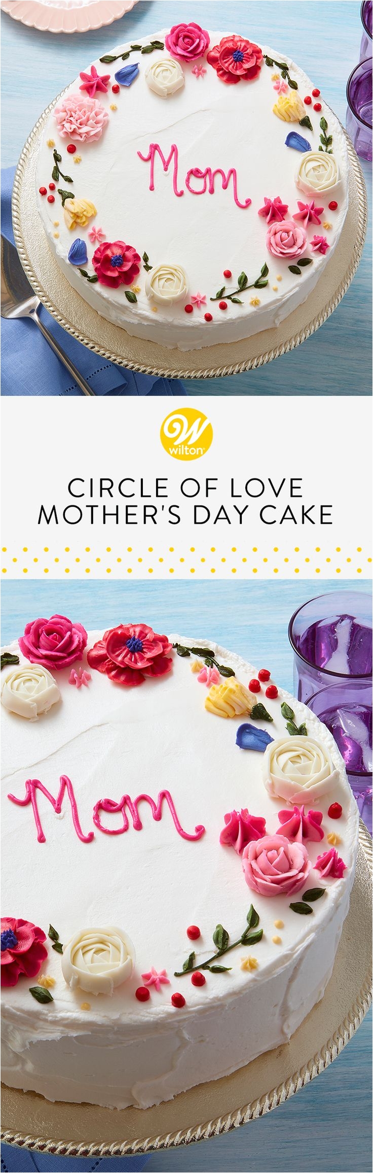 celebrate mom this mother s day with a beautiful cake decorated with her favorite buttercream flowers