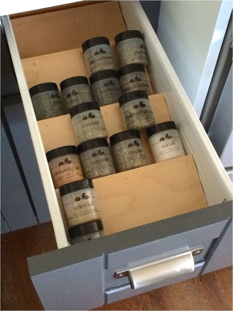 Wood Spice Rack Drawer Insert Spice Drawer Inserts Keep Your Spices organized Kitchensourcecom