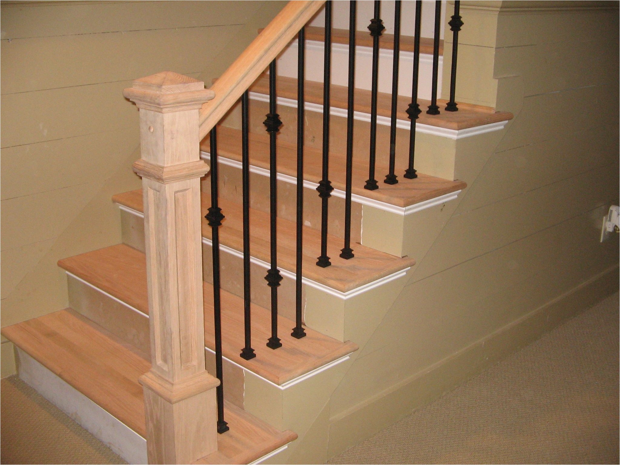 double knuckle single knuckle and plain wrought iron balusters in satin black