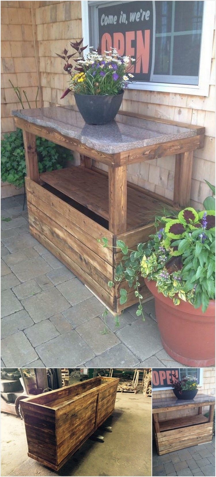 wood pallet planter stand
