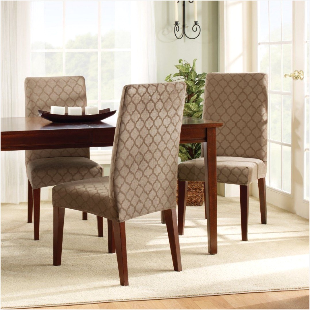 dining room chair covers with wooden table and carpet