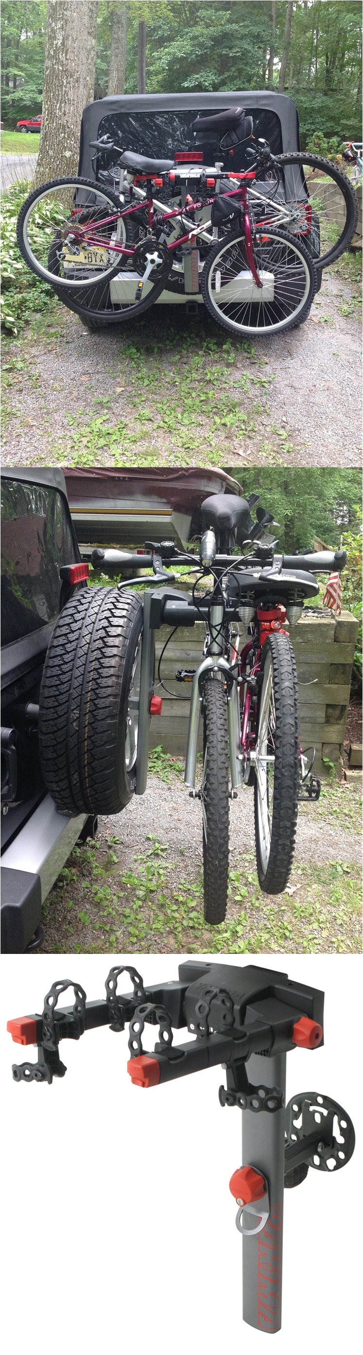 securely mount this bike rack to the spare tire of the jeep wrangler transport 2 bikes to your biking destination with maximum bike protection and